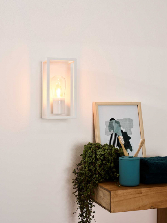 Lucide Carlyn wandlamp badkamer IP54 zwart