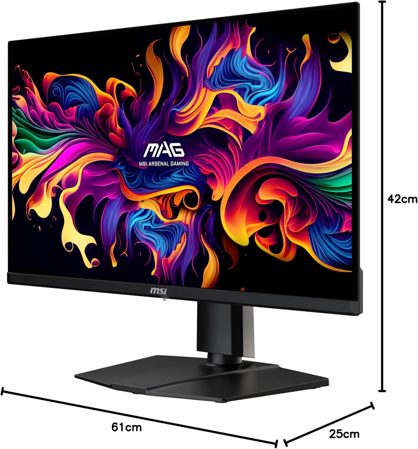 MSI MAG 271QPX QD-OLED écran gaming 26.5 pouces WQHD - Dalle 2560 x 1440 Quantum Dot OLED, 360Hz / 0,03ms, 99.1% DCI-P3, ΔE≤2, DisplayHDR True Black 400 - DP 1.4a, HDMI 2.1, USB Type-C