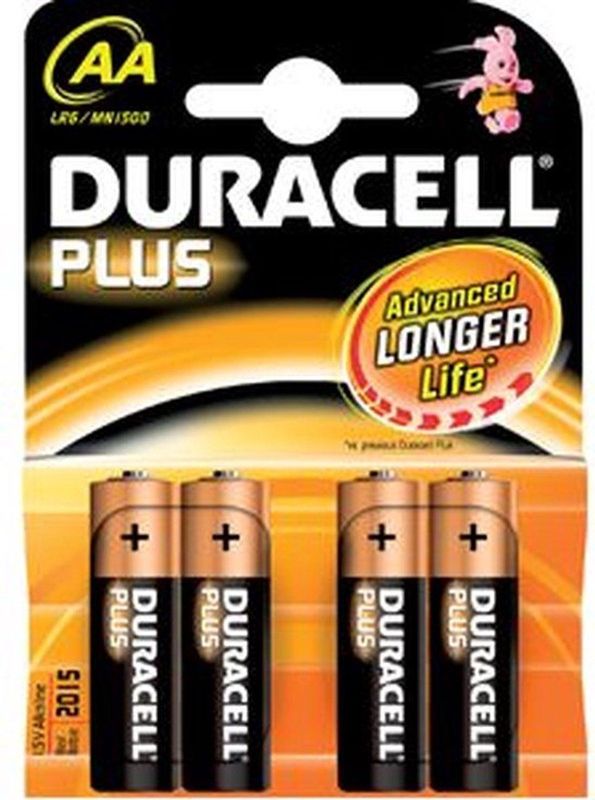 Duracell Alkaline Plus AA batterij 4 pack