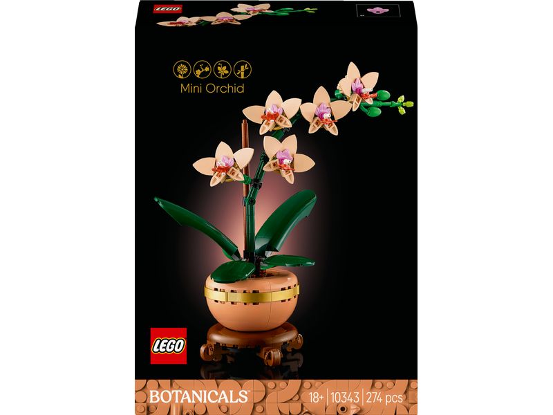 LEGO® Icons Botanicals Mini-Orchidee 10343 Prächtige Lego-Blume, kreativer Bauspass