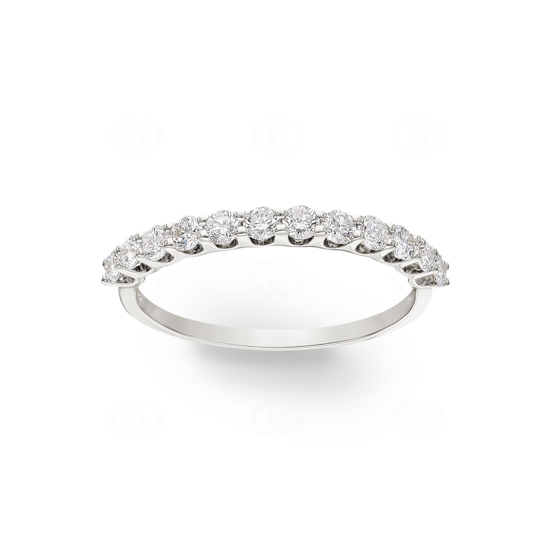 0.54 Karat Diamanten Mémoire Ring 750/18 K Weissgold