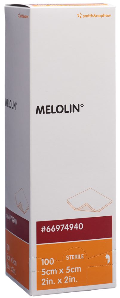 MELOLIN Wundkompressen<br>100 × 1 Stück, Beutel, 5x5cm, steril