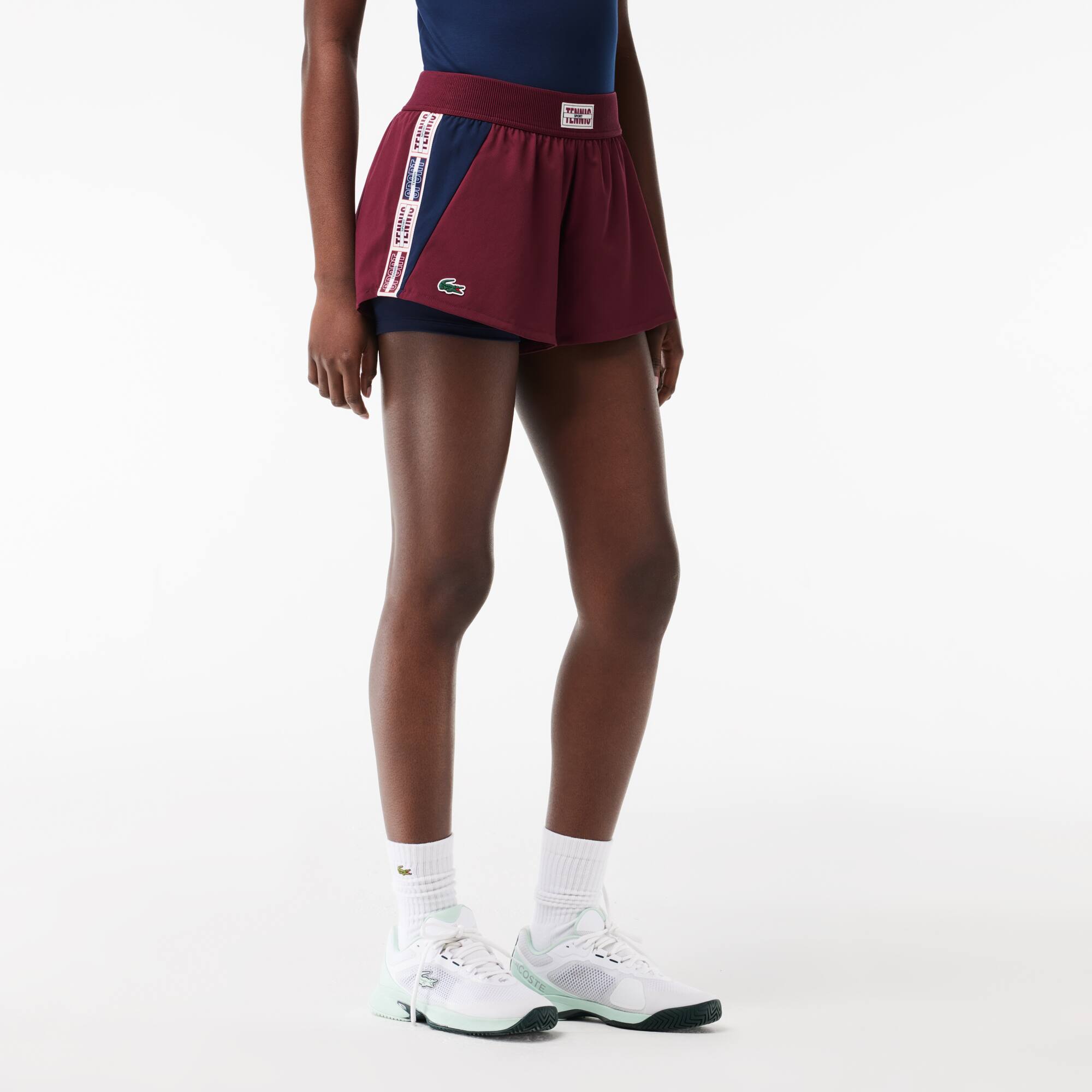 Gefütterte Tennis-Shorts aus recyceltem Gewebe Shorts - Rot - Lacoste - Damen