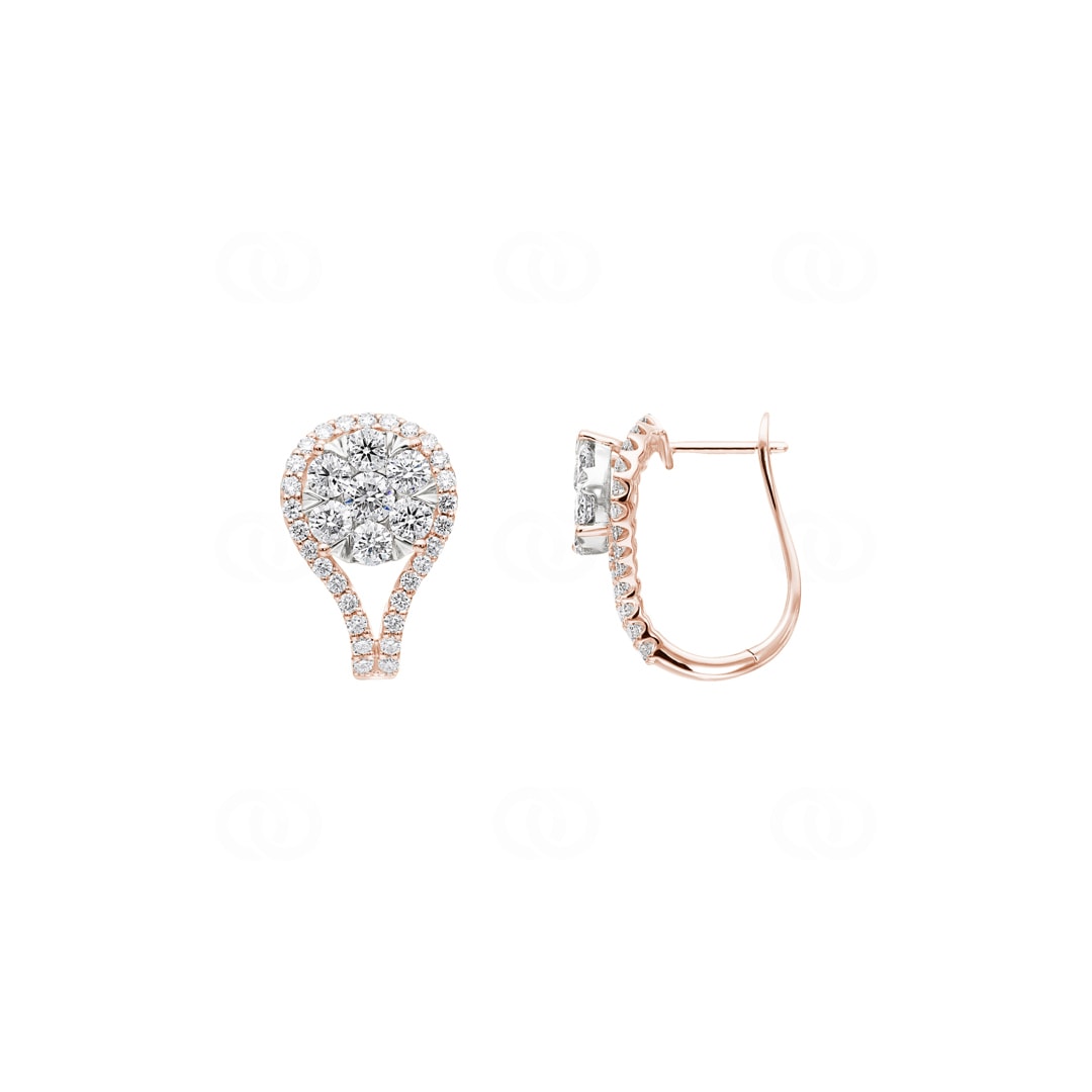2.00 Karat Diamant-Kreolen 750/18 K Roségold