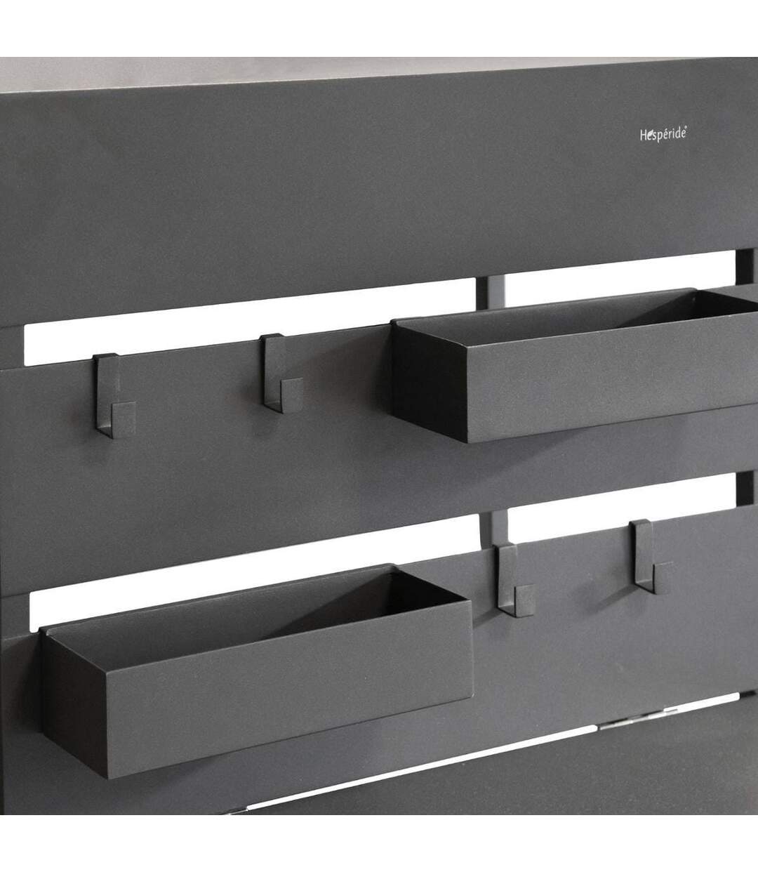 Table de balcon repliable Fira - 3 Personnes - Gris graphite