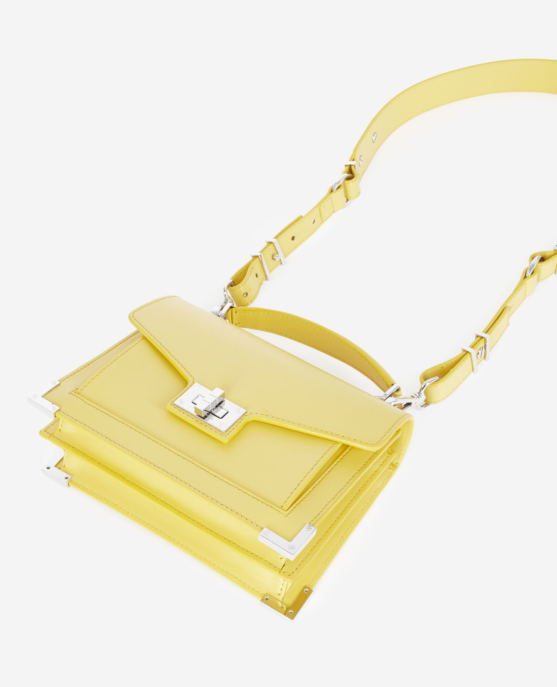 Sac Emily Small en cuir lisse jaune