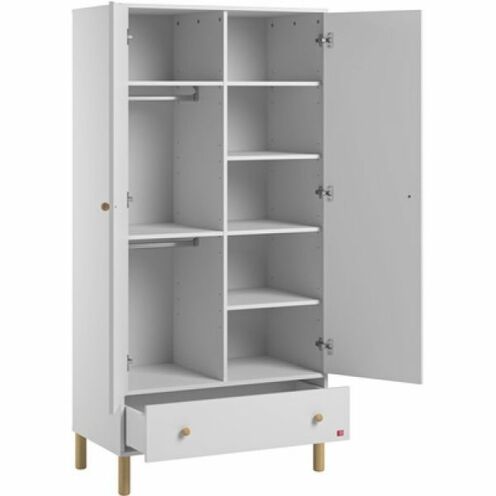 Armoire TELA Blanc/Bois - VOX