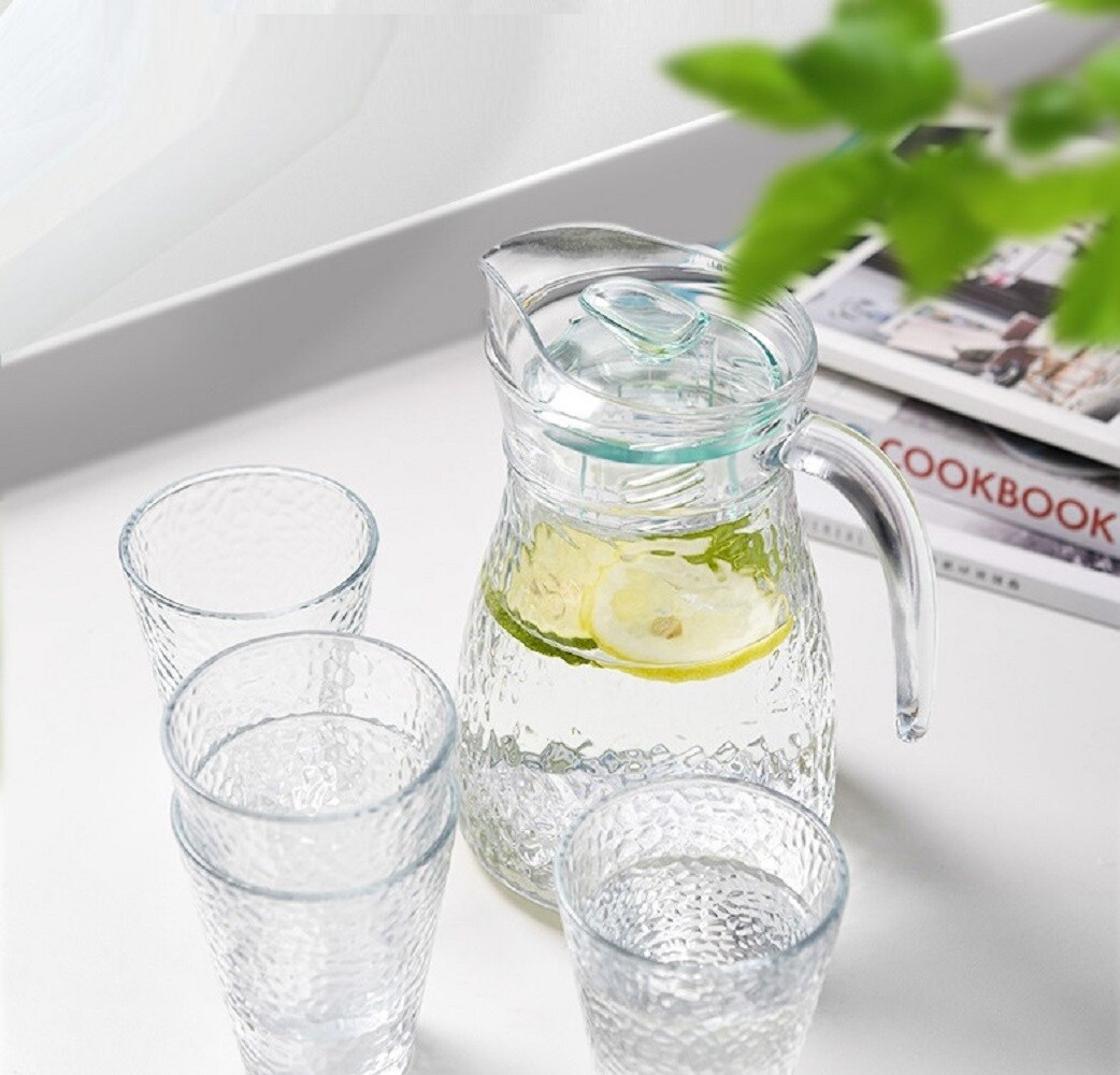 5-tlg 1,2 Liter Krug Karaffe 4 Gläser je 220ml GB05
