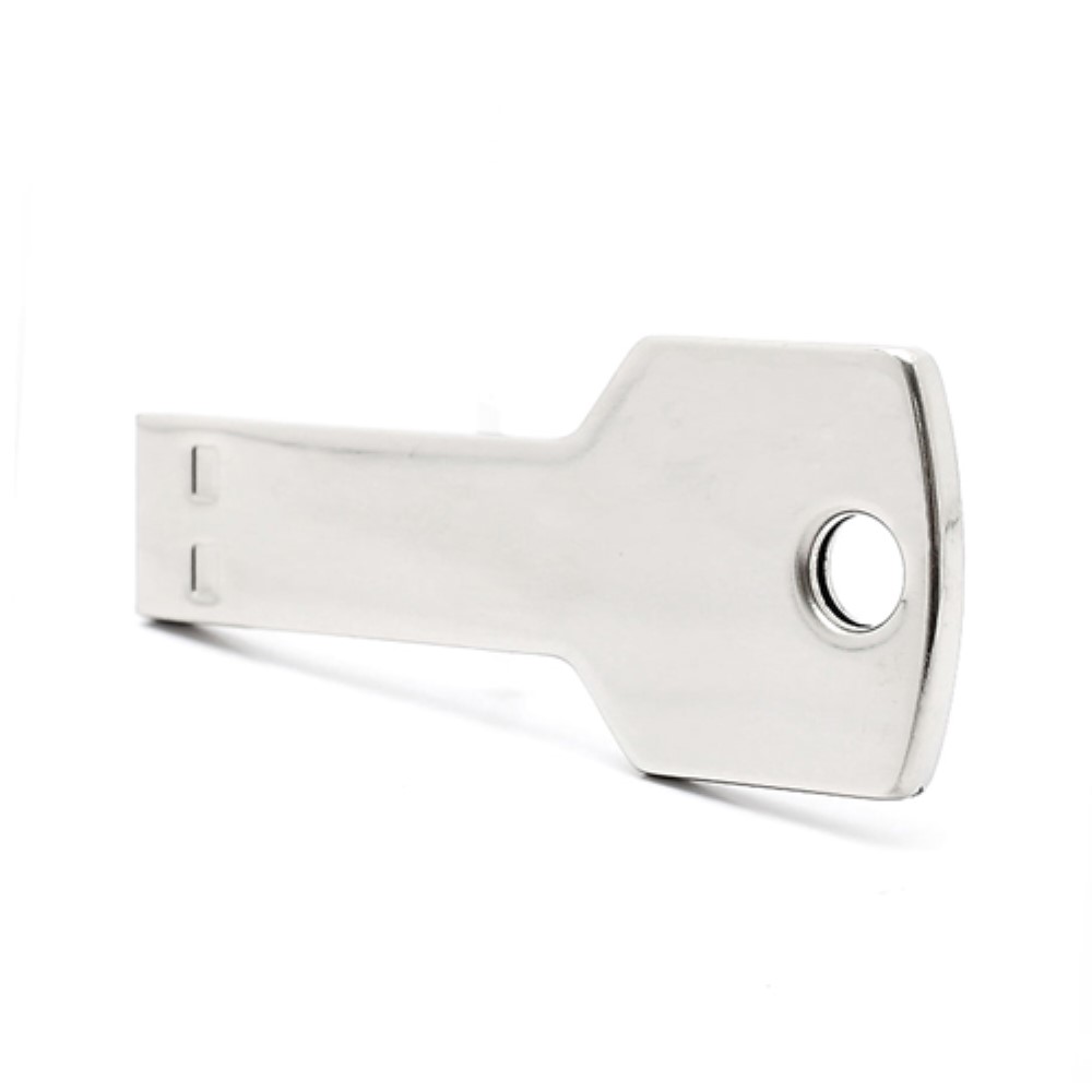 Mini USB Speicher Stick (32GB) Schlüsselanhänger aus Edelstahl - Silber