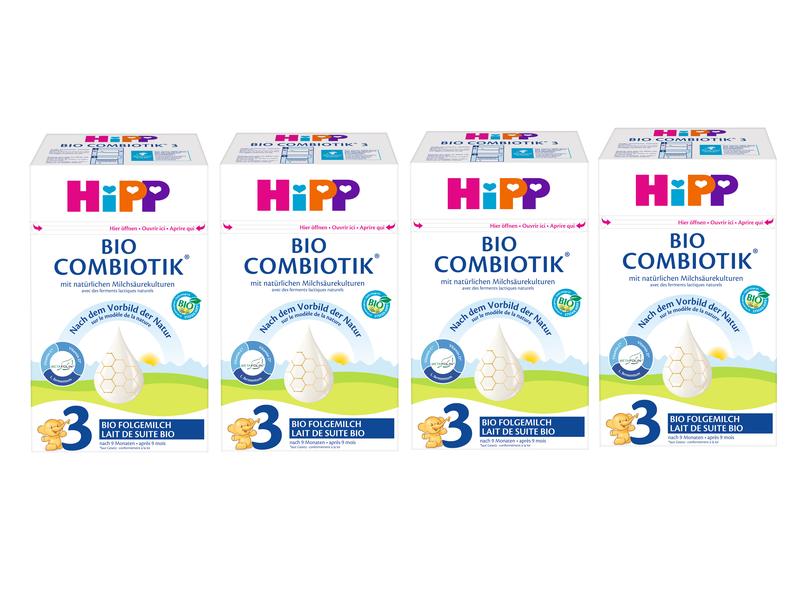 HIPP Folgemilch 3 BIO Combiotik 4x 600 g Milchnahrung im praktischen Vorratspack