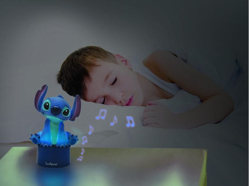 Lexibook Stitch Nachtlicht-Lautsprecher Blau/Türkis Angenehmes Nachtlicht mit 3D Figur