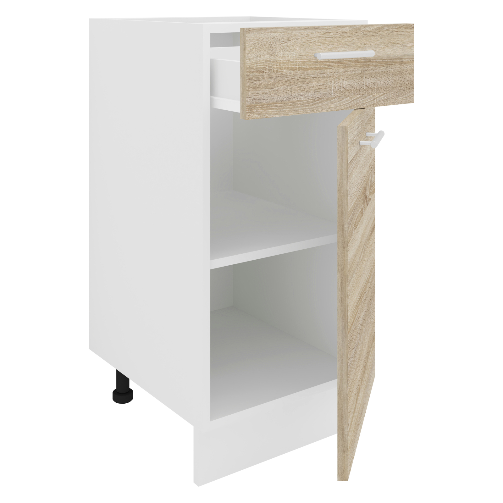 Unterschrank ESILO - weiß - Sonoma Eiche - 40 cm