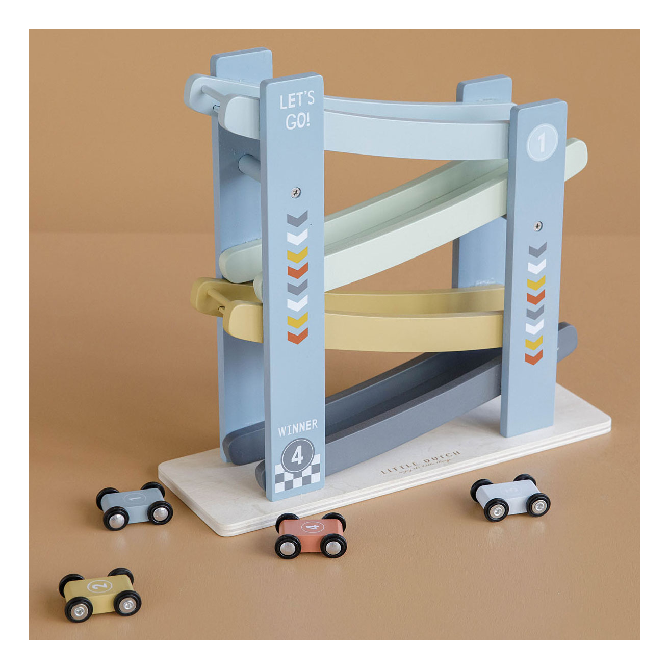 Little Dutch Houten Rollerbaan Autobaan Blauw