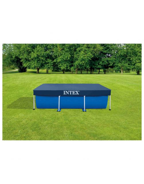 Intex Afdekzeil Framepool Rechthoek - Afdekzeilen - 300x200 cm Grijs