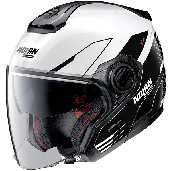 Nolan - Casque N40-5 Zefiro N-Com Blanc brillant / Noir