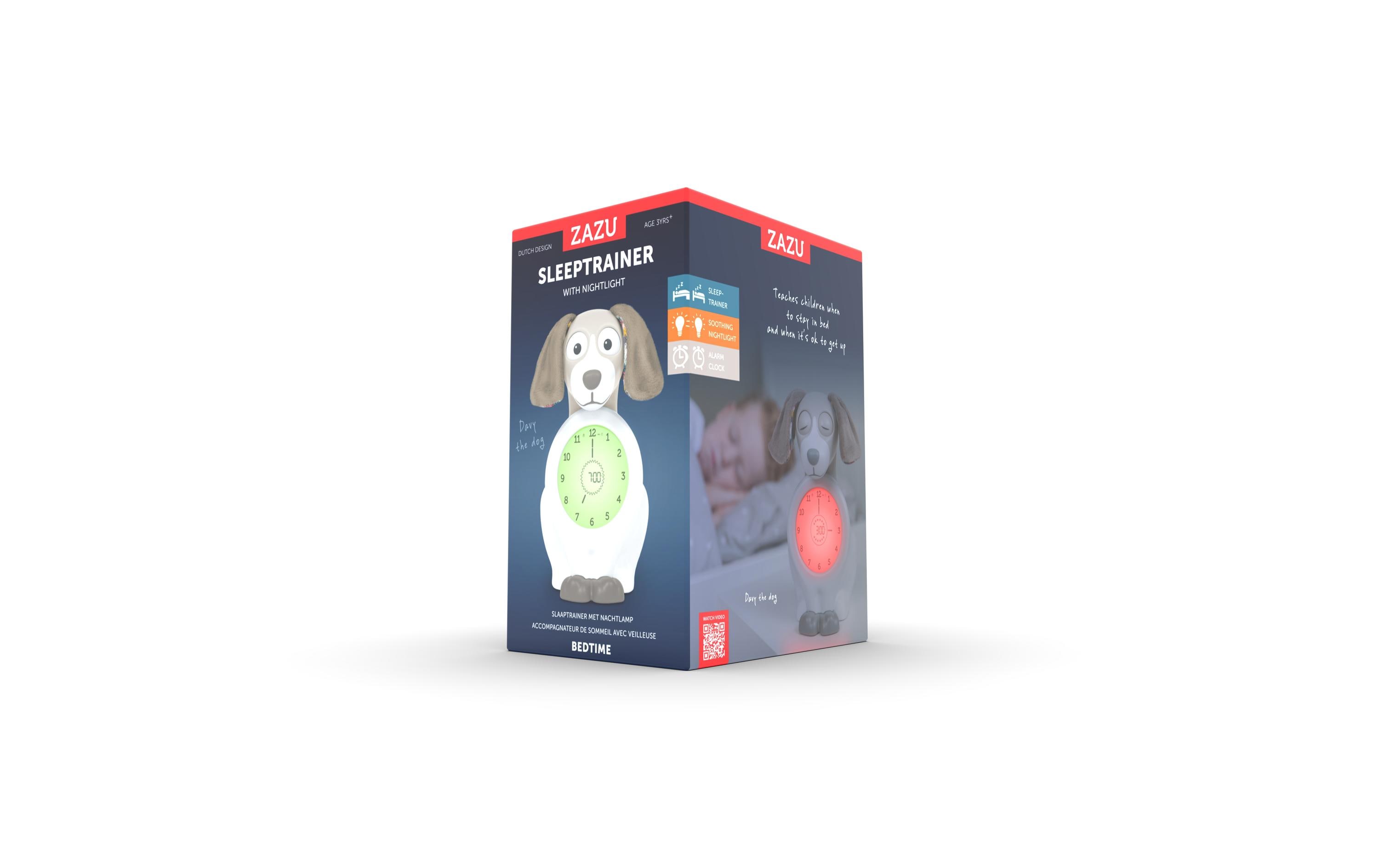 Wecker Schlaftrainer Hund Davy taupeSchlaftrainer für einen geregelten Schlafrhythmus