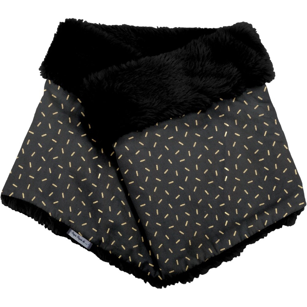 Echarpe Tube Adulte Paille Dorée Noir