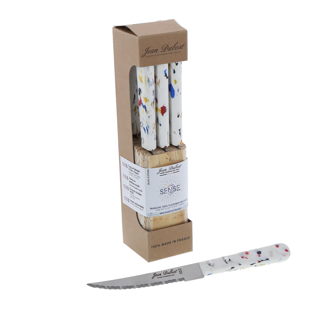 Bloc de 6 couteaux steak Sense Jean Dubost