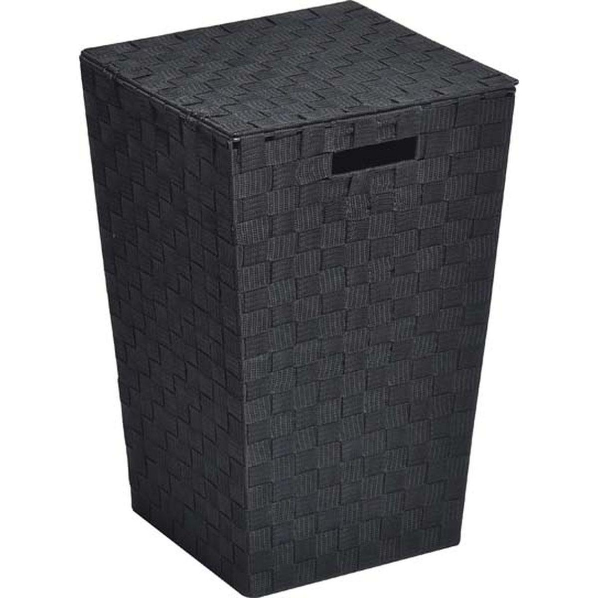 PANIERE A LINGE POLYESTER EVASEE NOIR