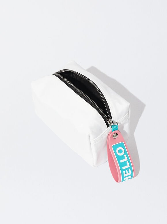 Nécessaire de nylon para artigos de higiene pessoal - Branca