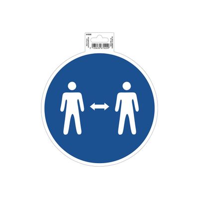 Exacompta - Pictogramme - gardez vos distances - 200 x 200 mm - bleu