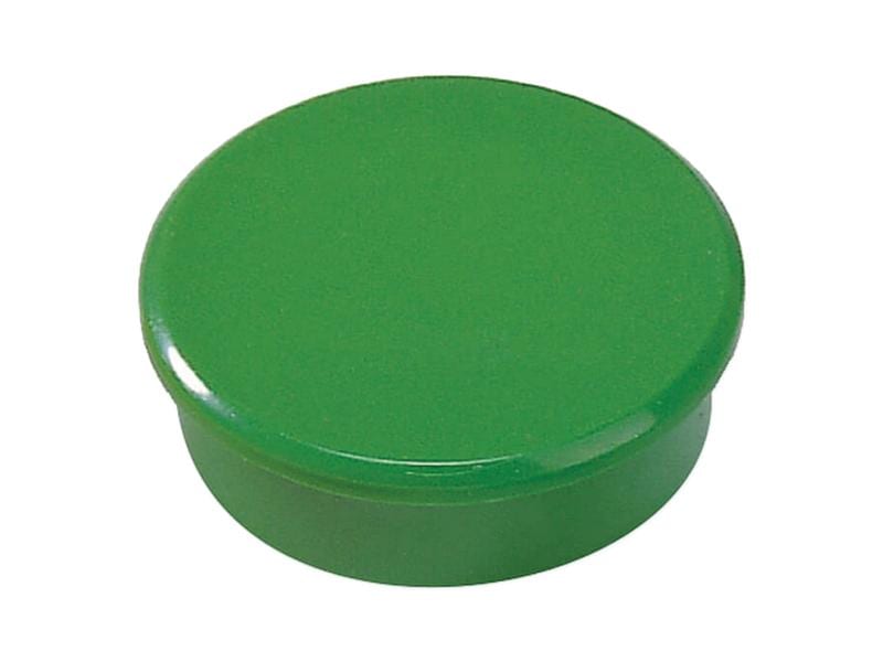 Berec Haftmagnet Ø 30 mm, 10 Stück, Grün Signalmagnete für die Anwendung auf Plantafeln und zur Anbringung von Notizen