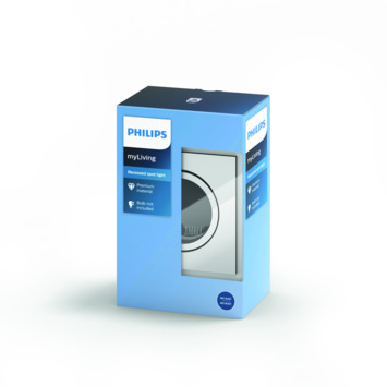 Philips Donegal inbouwspot vierkant nikkel 230V