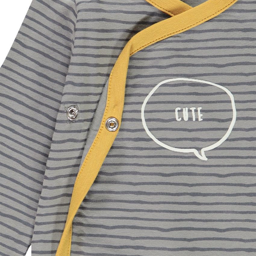 Lot de 7 bodies manches longues en jersey fantaisie pour bébé garçon - Gris clair