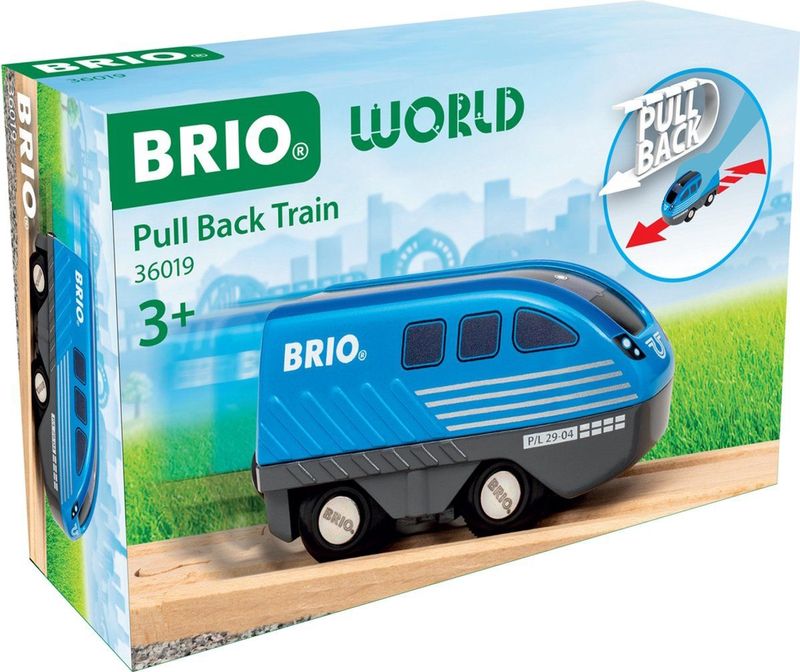 BRIO - 36019 - Pull Back Trein - Blauw - Speelgoed