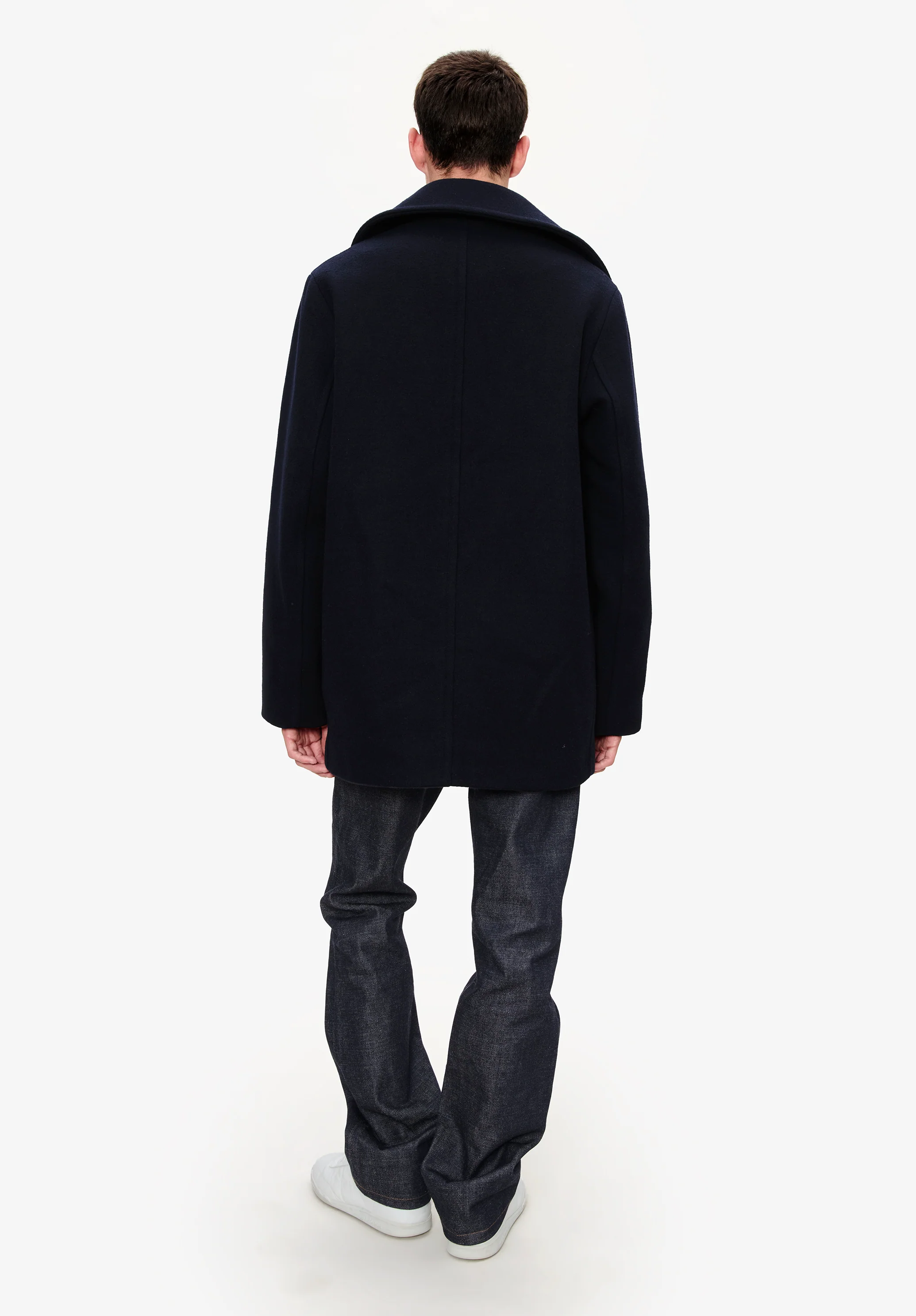 Caban en laine recyclée - Dark navy