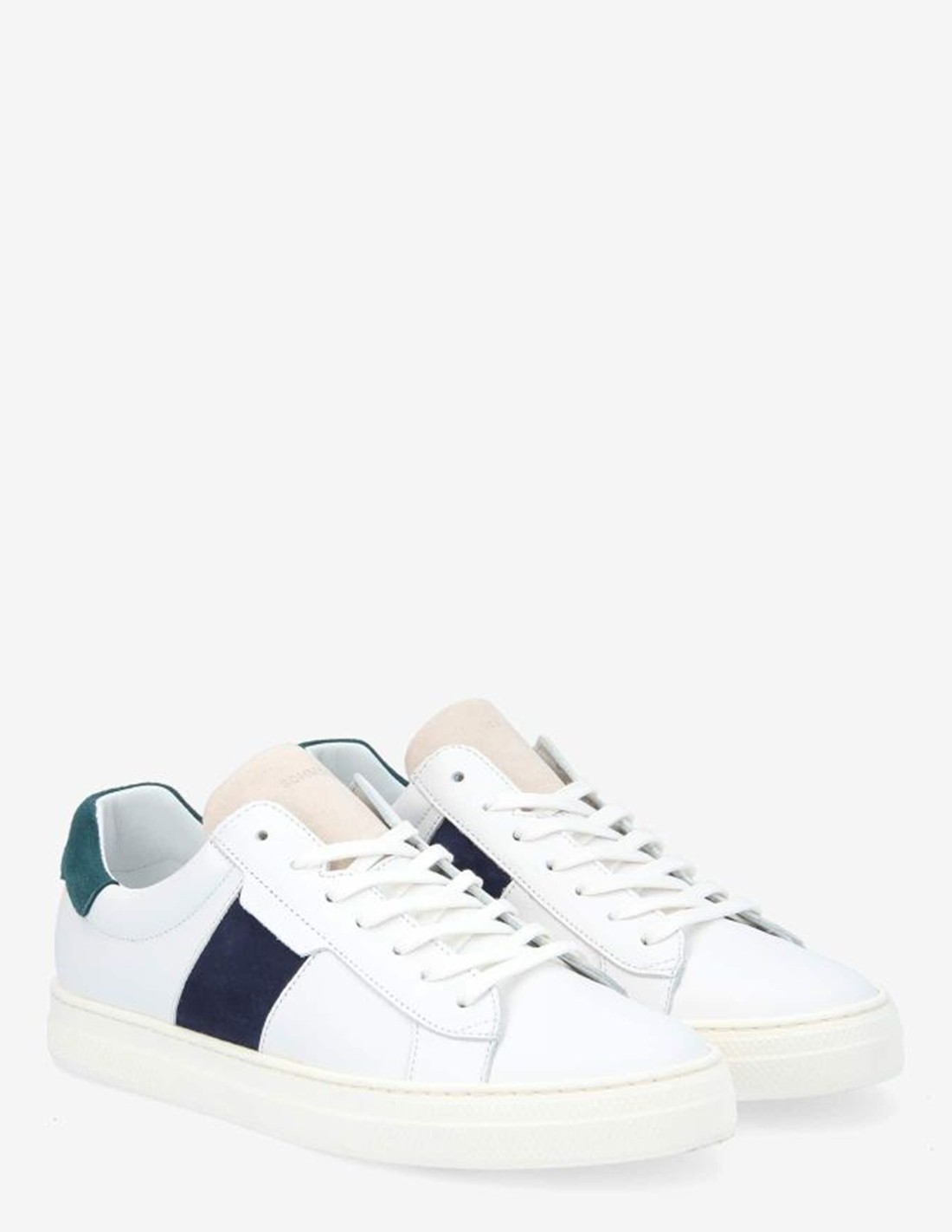 schmoove Baskets de ville Homme Spark Gang M Blanc/Noir Cuir