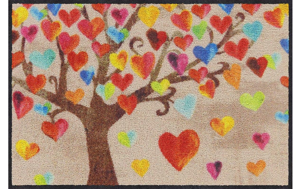 Fussmatte Tree of Love 50 cm x 75 cmPflegeleichte und rutschfeste Schmutzfangmatte