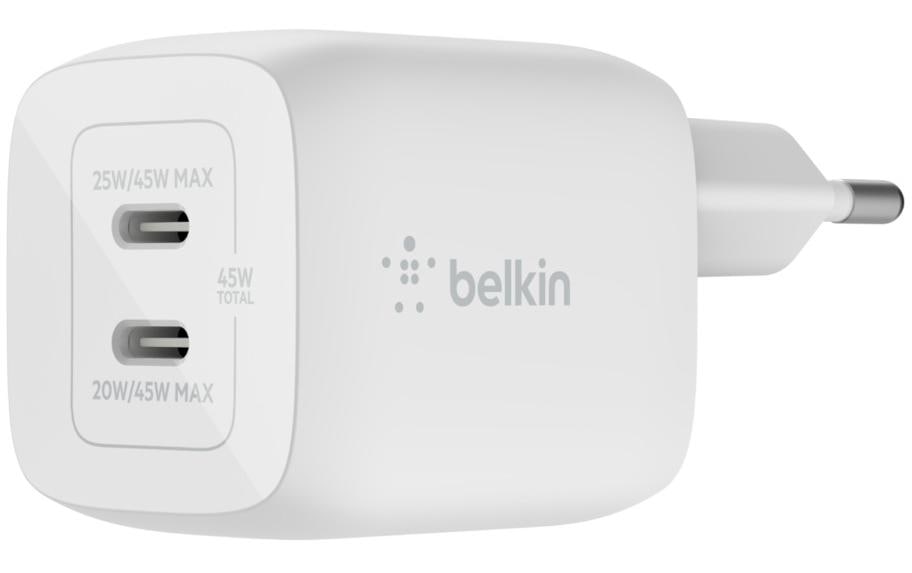 USB-Wandladegerät Dual USB-C GaN PD 45WUSB-C-GaN Ladegerät mit zwei Anschlüssen und PPS 45 W