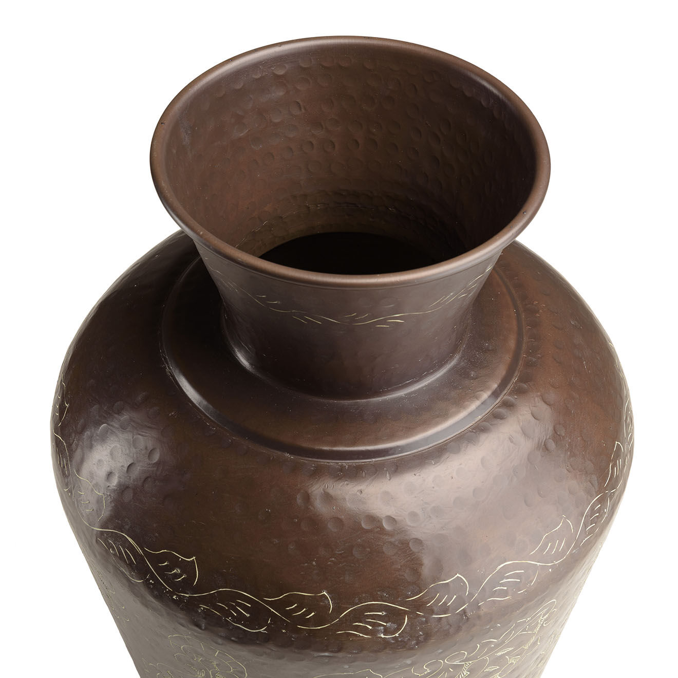 Macabane Vase patine antique Honoré cuivre foncé - D.37xH.70 cm