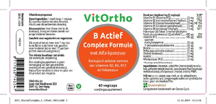 VitOrtho B Actief Complex Formule Met Alfa-Liponzuur VegiCaps 60VCP