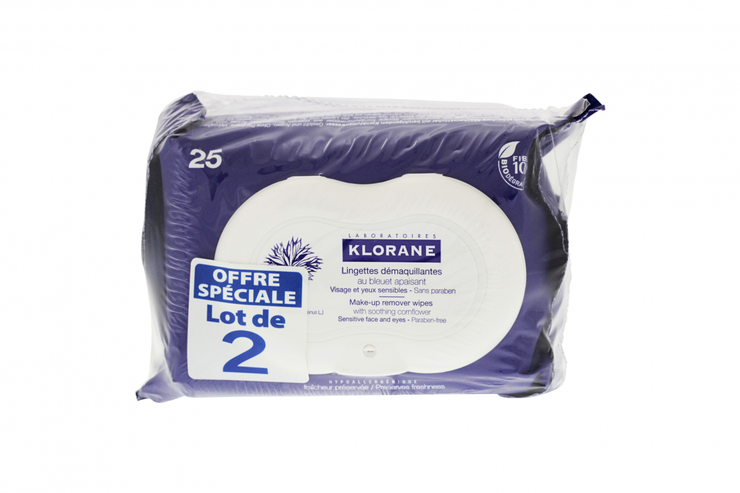 Lingettes Démaquillantes Bleuet 2x25