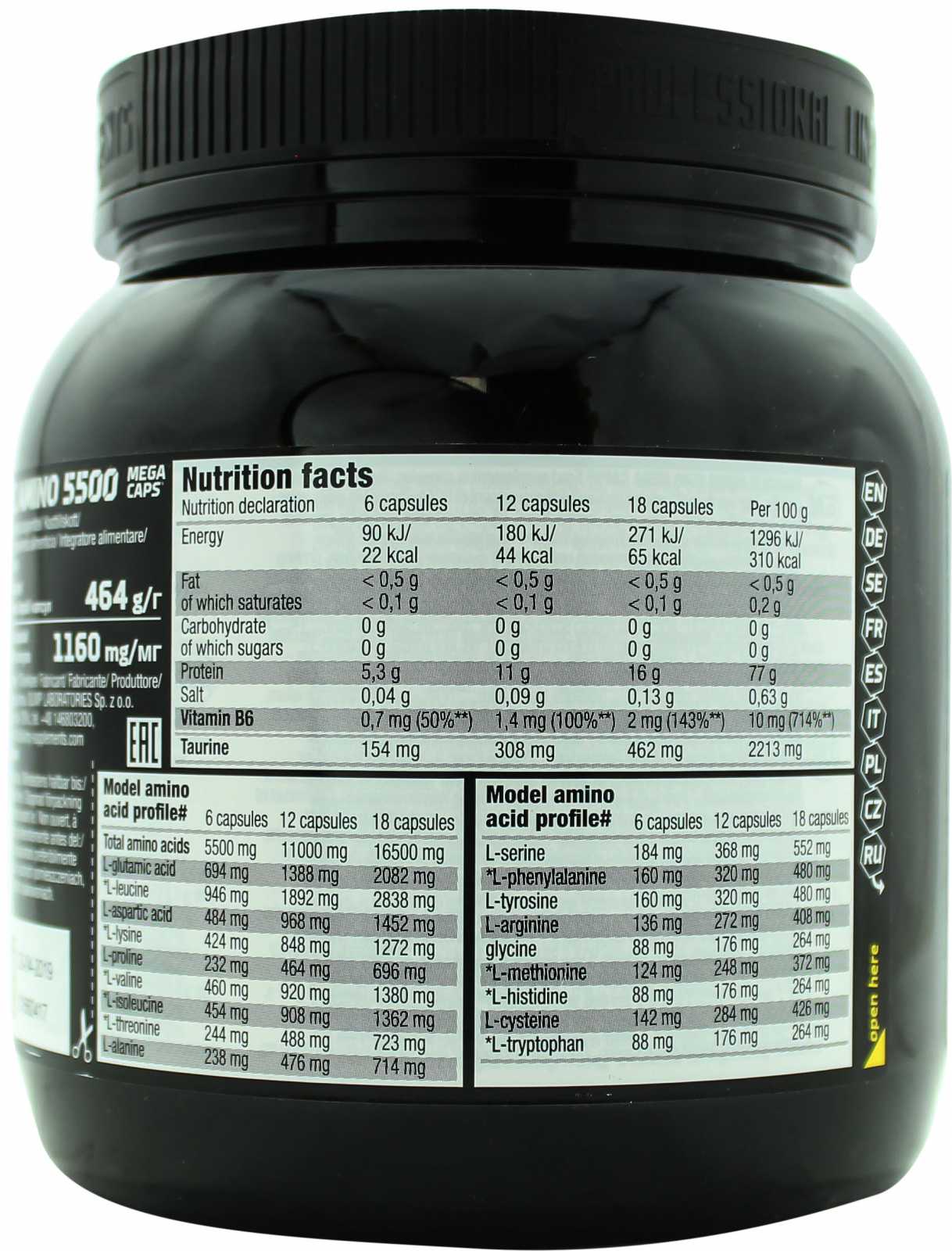 Olimp Anabolic Amino 5500 Mega 400 cápsulas