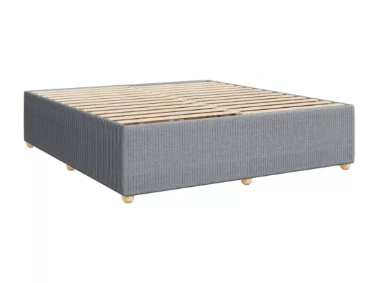 Sommier à lattes de lit avec matelas Gris clair 180x200cm Tissu