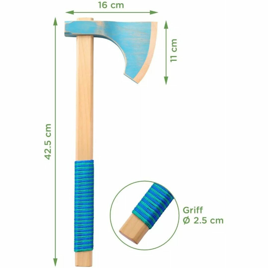 Woodsy viking bijl met schild - 42,5 cm