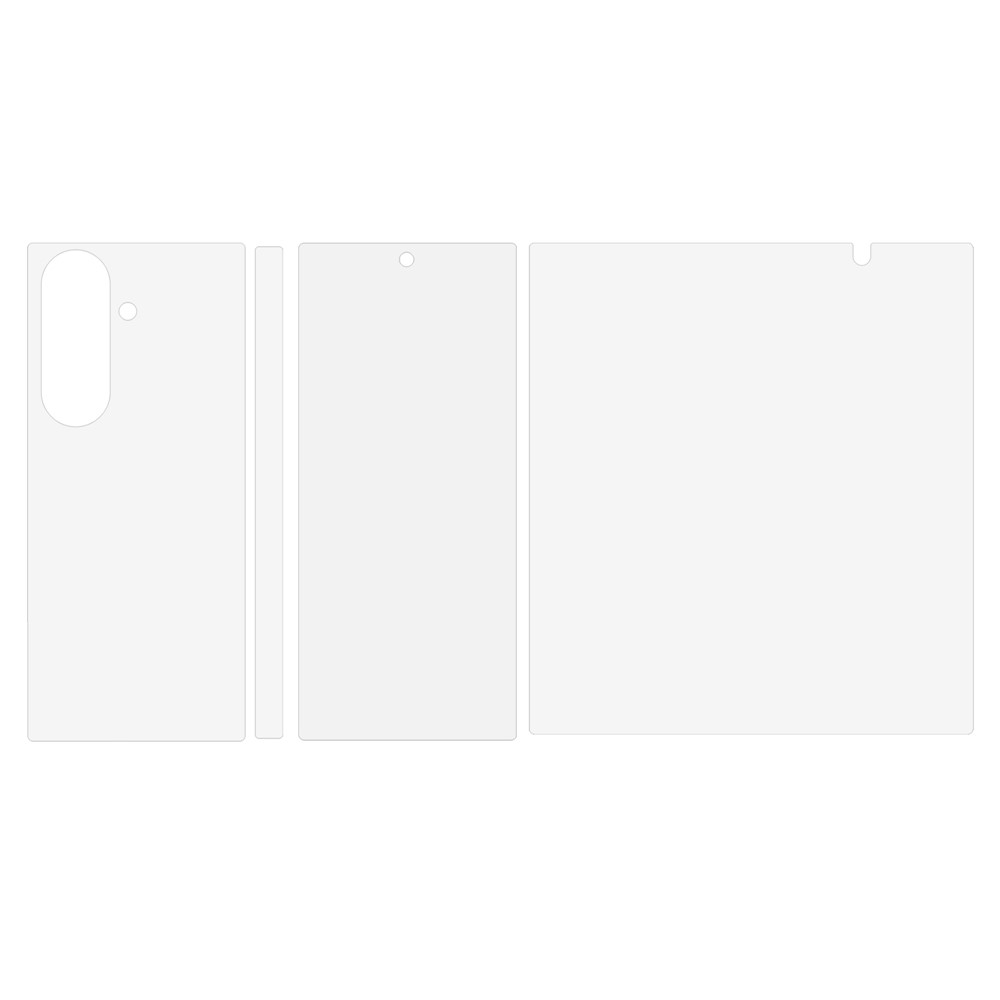 Samsung Galaxy Z Fold7 Vollbild Display Schutzfolie Soft PET (Front- / Backcover)
