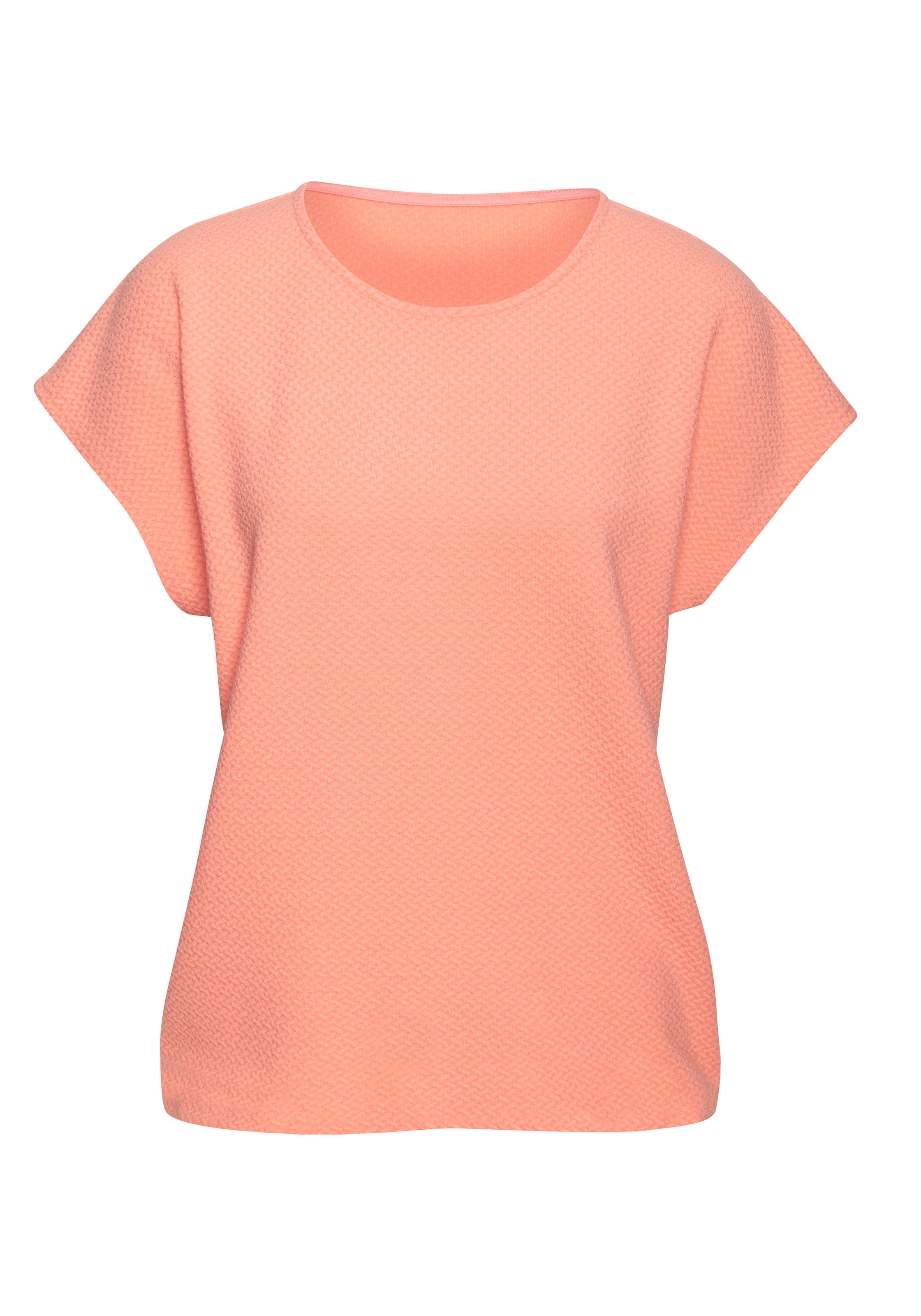 Vivance Kurzarmshirt »aus bügelfreier Strukturqualität im 2er Pack«, mit Viskose