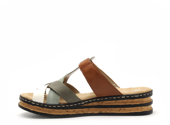 Rieker mules et sabots plats femme 62989 multicolore