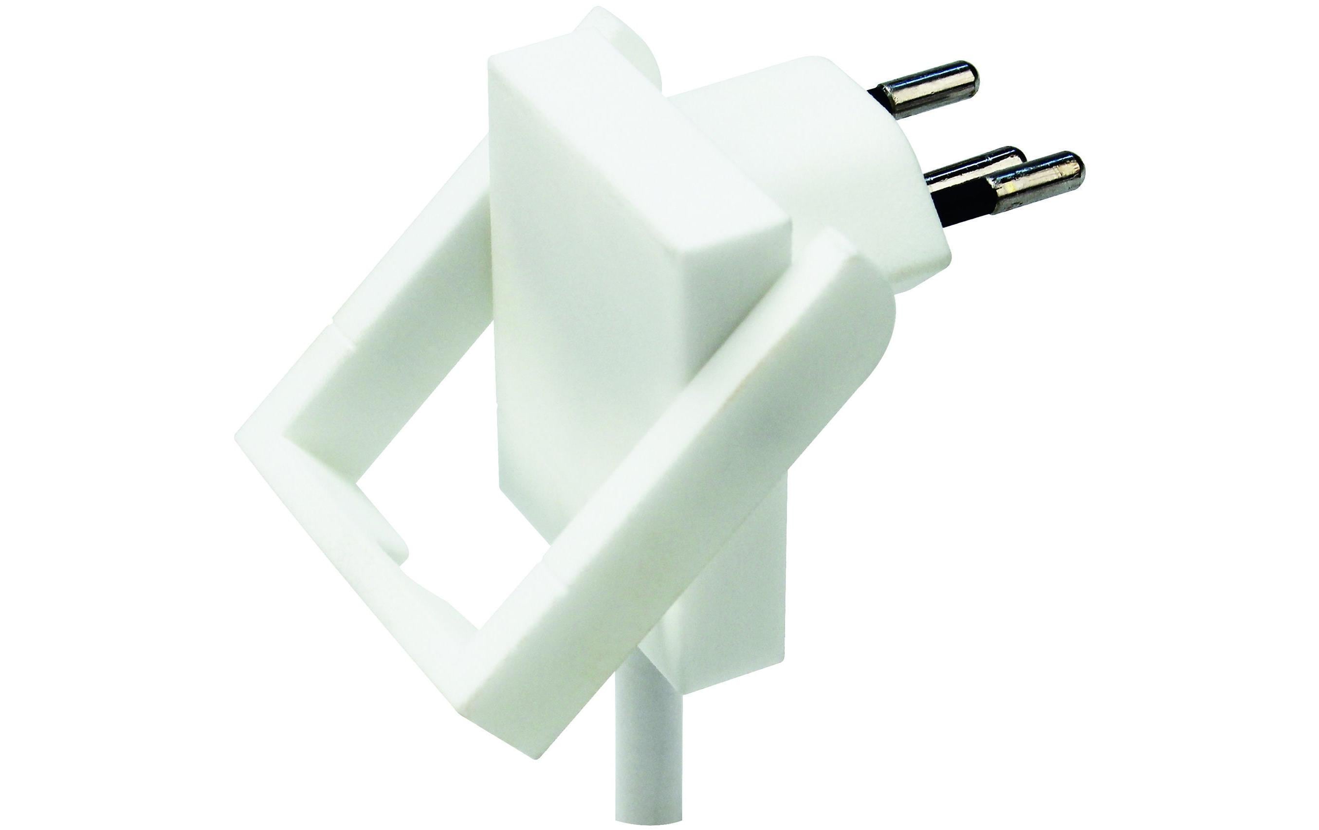 Montagestecker T12 flachT13-Winkeladapter für T12 Stecker, weiss