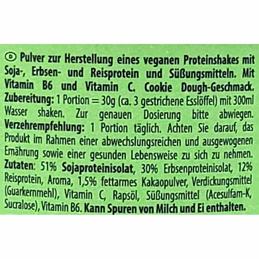Multipower Vegan Protein Shake Cookie Dough 420g MHD:31.1.26