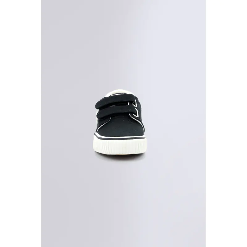Kickslido Noir blanc BASKETS BASSES Textile Mixte