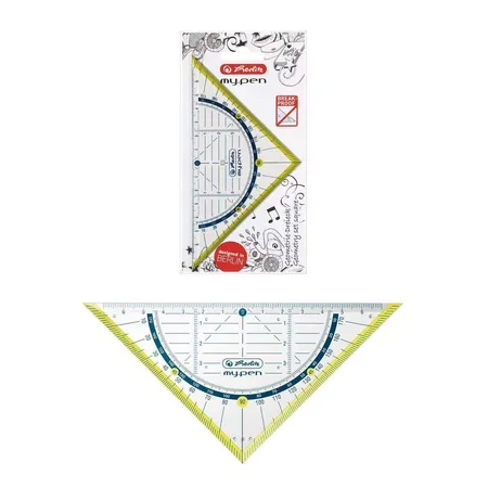 Herlitz Geometriedreieck my.pen 16 cm, lemon