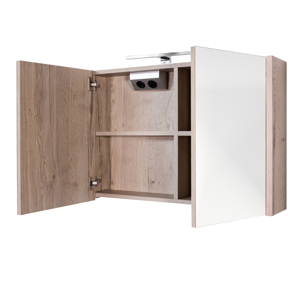 Best Design Happy spiegelkast met verlichting 100x60cm eiken