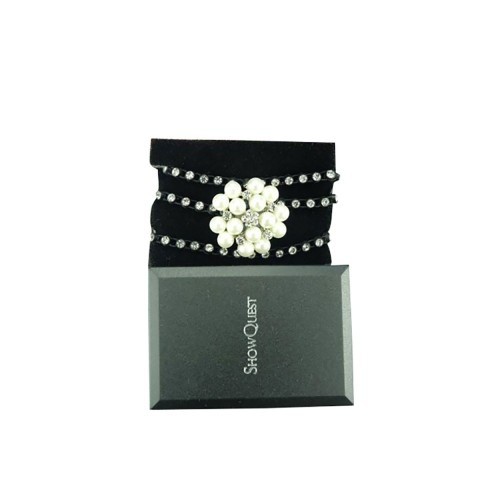 Faixa de chapéu Esteem com strass, branca