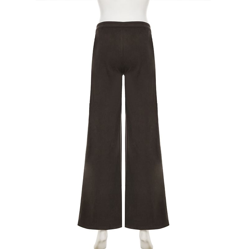 BrickBlack - Corduroy broek met wijde pijpen en middelhoge taille