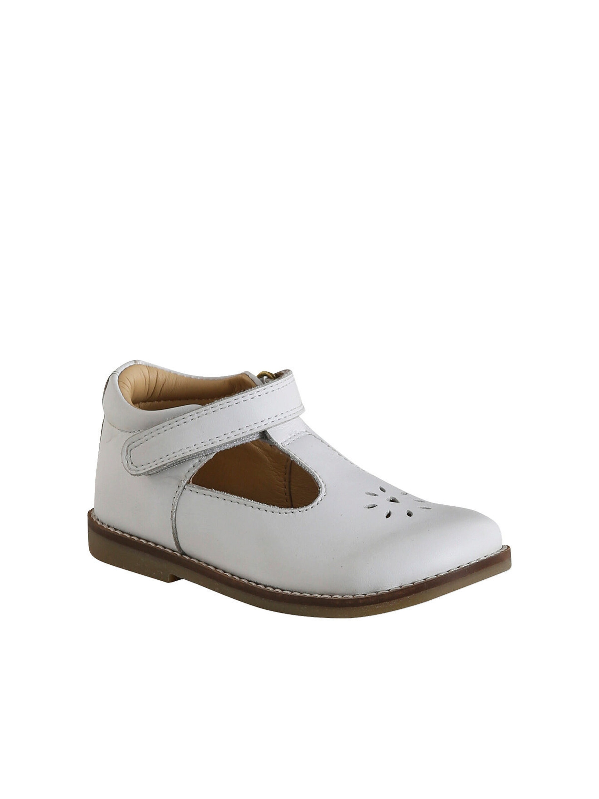 Vertbaudet Mädchen Spangenschuhe aus Leder weiß